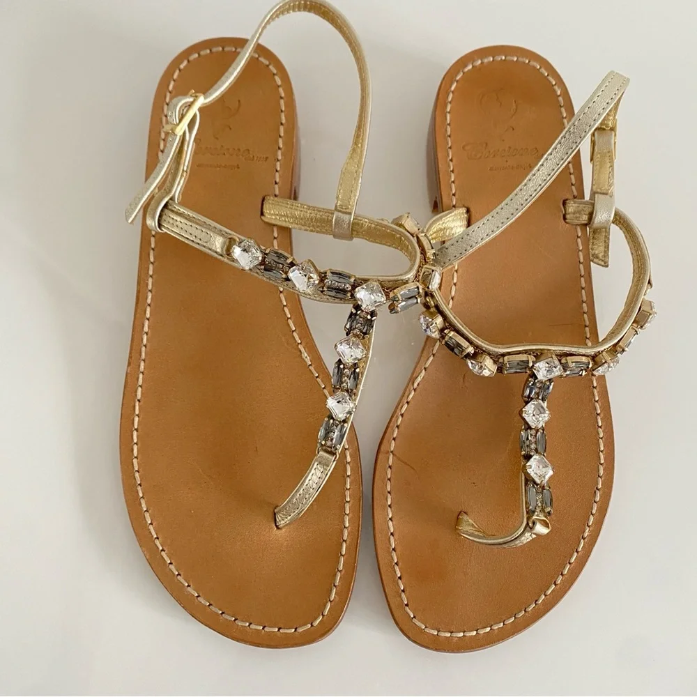 Corcione Swaroski Crystal Thong Sandal